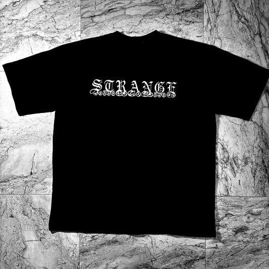 "STRANGE" Neo-Gothic Ornament Oversized Tee