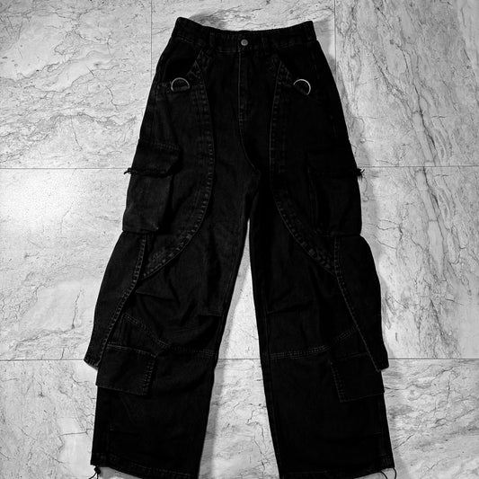 "NEO-REBEL" Multi-Pocket Overlayered Tactical Cargo Pants