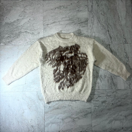 "FEELING LOVELY" Shaggy Art-Graphic Knit