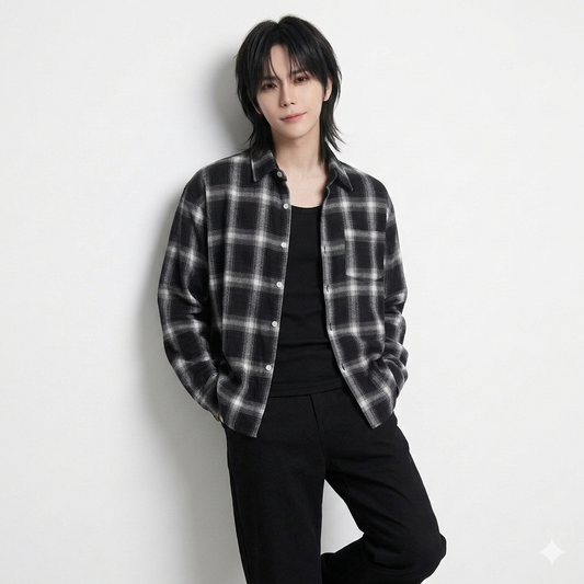 Shadow Noir Plaid Shirt